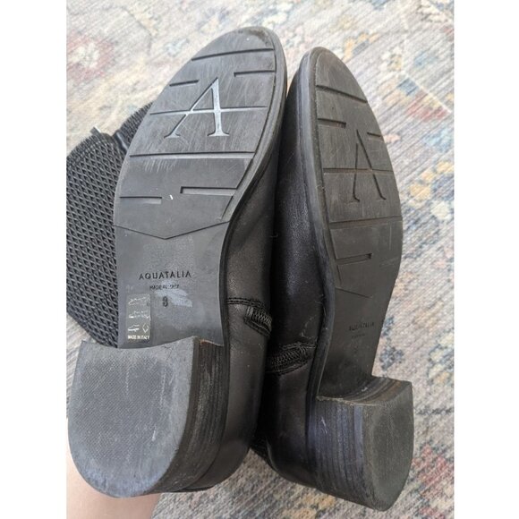 Aquatalia | Odilia Riding Boot in black leather - Picture 11 of 14